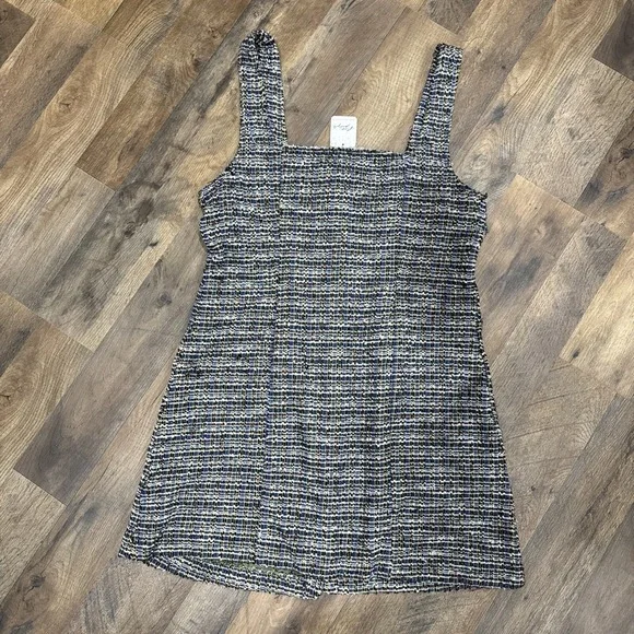 Free People Maxx Mini Shift Dress Tweed‎ Size Medium NEW $148 - Picture 7 of 7